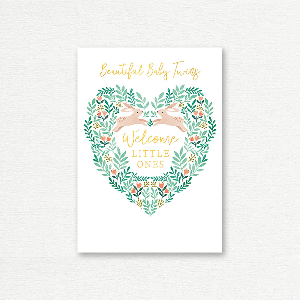NEW BABY CARD <br> Beautiful Twins Baby
