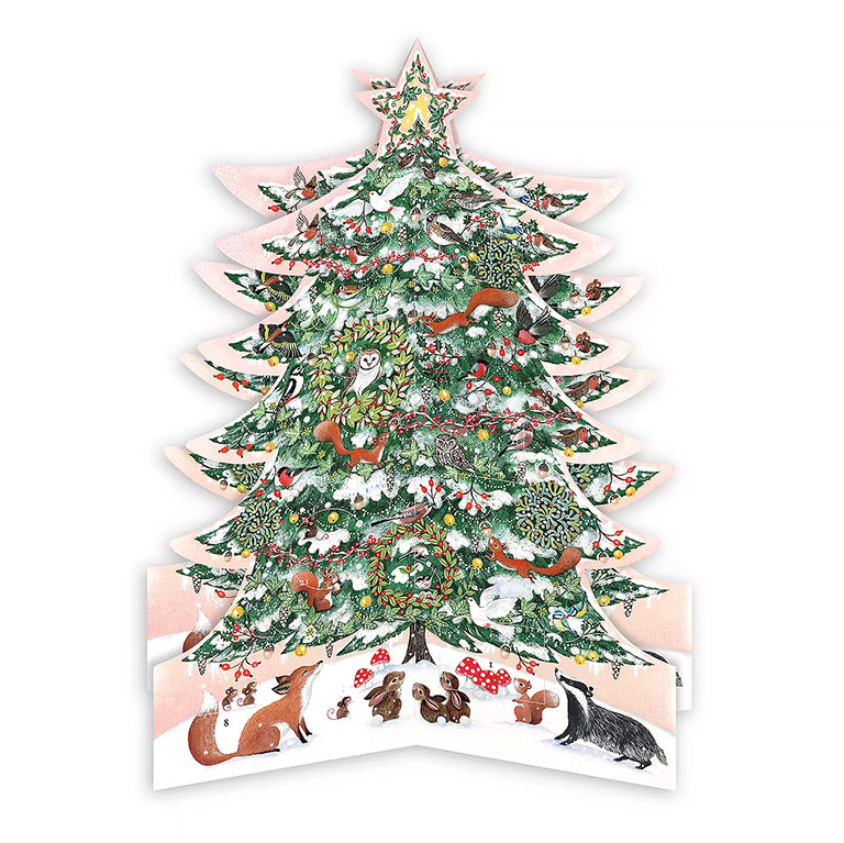 3D Christmas Tree Winter Woodland Advent Calendar