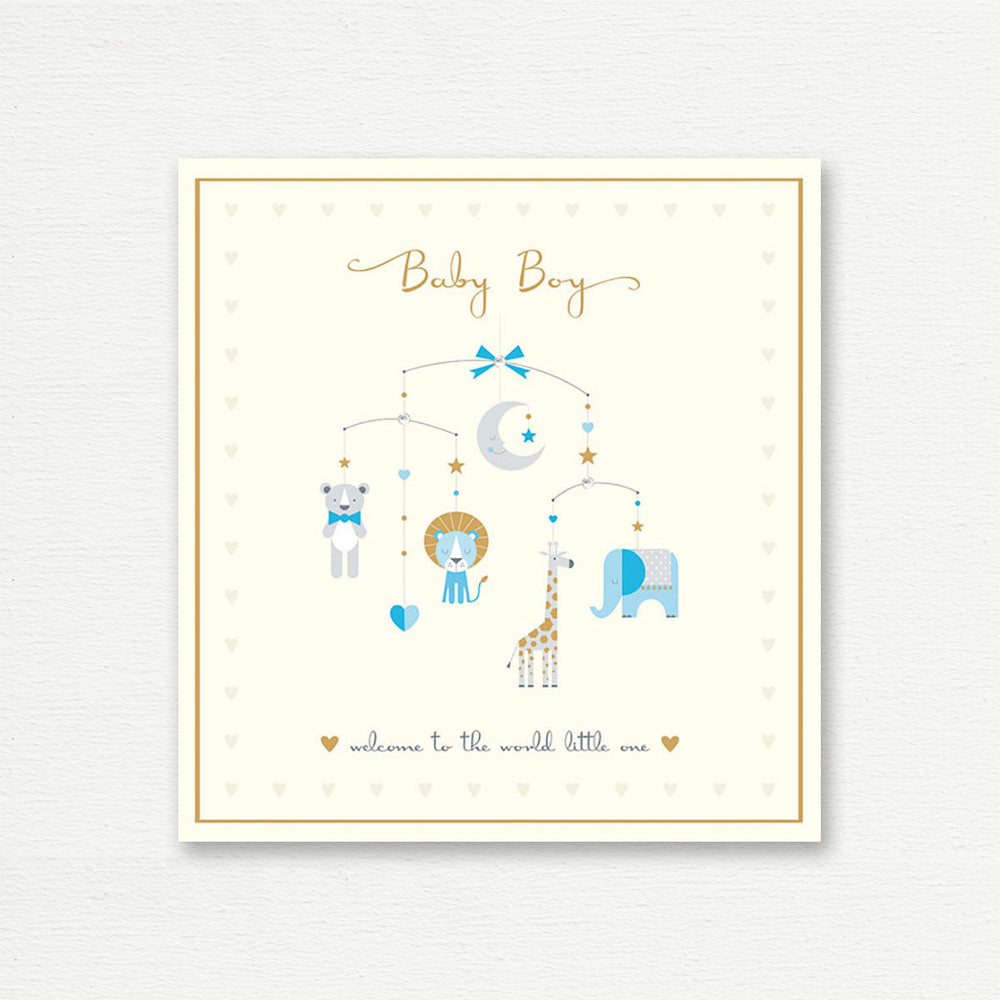 NEW BABY CARD <br> Baby Boy Welcome to the World Little One!