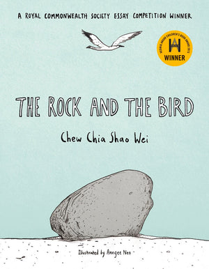 Cover of picture book 'The Rock and the Bird' by Chew Chia Shao Wei and Anngee Neo