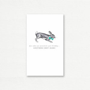 BIRTHDAY CARD <br> Just What You Wanted for Your Birthday... Another Grey Hare!