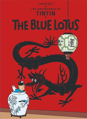 Cover of graphic novel 'The Adventures of Tintin: The Blue Lotus' by Hergé