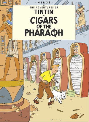 Cover of graphic novel 'The Adventures of Tintin: Cigars of the Pharaoh' by Hergé