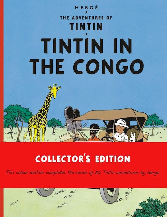 Cover of graphic novel 'The Adventures of Tintin: Tintin in the Congo' by Hergé