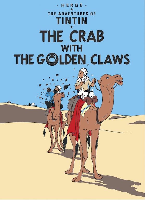 Cover of graphic novel 'The Adventures of Tintin: The Crab with the Golden Claws' by Hergé