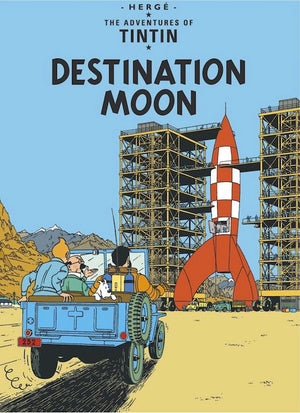 Cover of graphic novel 'The Adventures of Tintin: Destination Moon' by Hergé