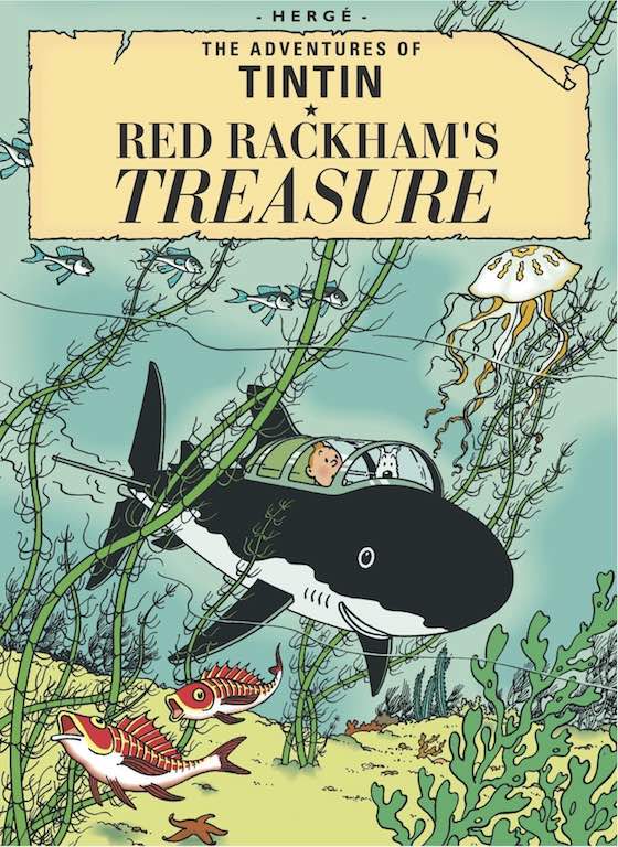 Cover of graphic novel 'The Adventures of Tintin: Red Rackham's Treasure' by Hergé