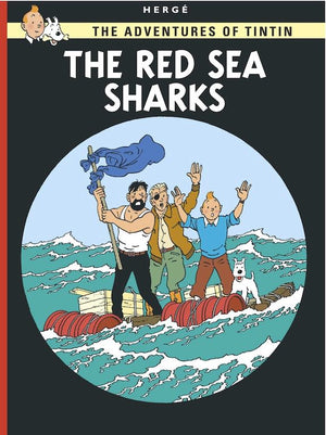 Cover of graphic novel 'The Adventures of Tintin: The Red Sea Sharks' by Hergé