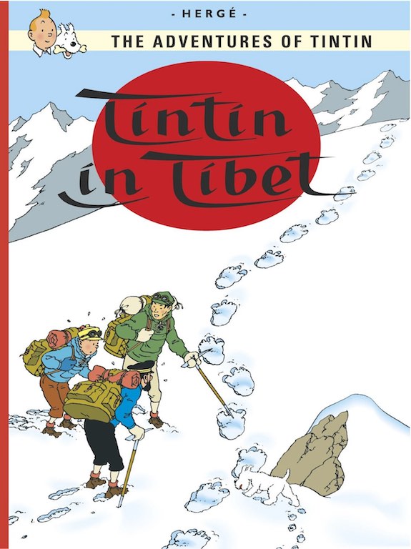 Cover of graphic novel 'The Adventures of Tintin: Tintin in Tibet' by Hergé