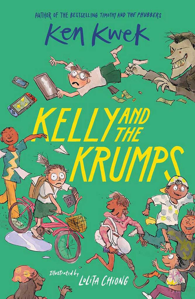 Cover of chapter book 'Kelly and the Krumps' by Ken Kwek and Lolita Chiong