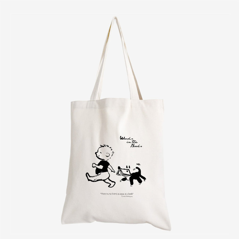 Woods in the Books 'Loyal Friend' tote bag illustrated by Moof