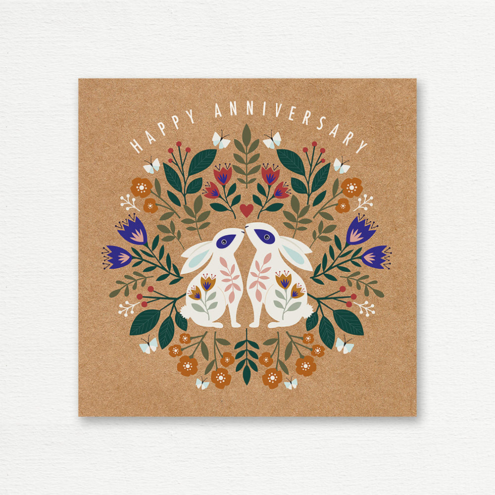 ANNIVERSARY CARD <br> Happy Anniversary Rabbit Pair