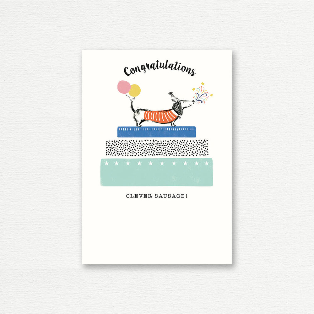 CONGRATULATIONS CARD <br> Congratulations Clever Sausage!
