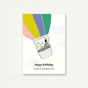 BIRTHDAY CARD <br> Birthday Hot Air Balloon Voyage