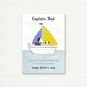 FATHER'S DAY CARD <br> Captain Dad Happy Father's Day