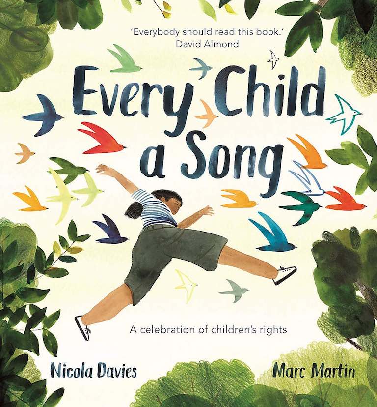 Cover of picture book 'Every Child a Song' by Nicola Davies and Marc Martin