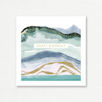 BIRTHDAY CARD <br> Happy Birthday Abstract Waves