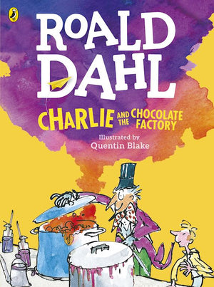 Cover of chapter book 'Charlie and the Chocolate Factory' by Roald Dahl and Quentin Blake