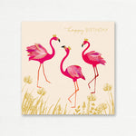 BIRTHDAY CARD <br> Happy Birthday Flamingos