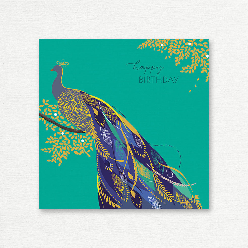Peacock Birthday Quotes Birthday Card, Peacock Feather