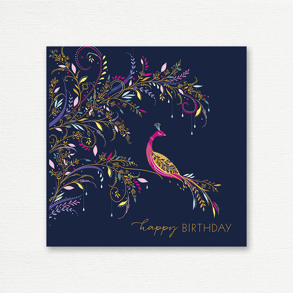 BIRTHDAY CARD <br> Elegant Peacock