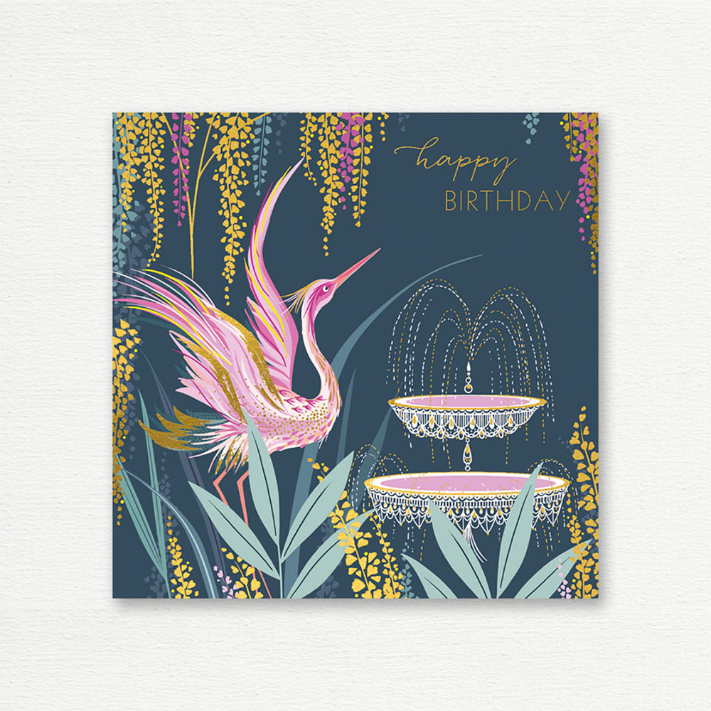 BIRTHDAY CARD <br> Pink Crane