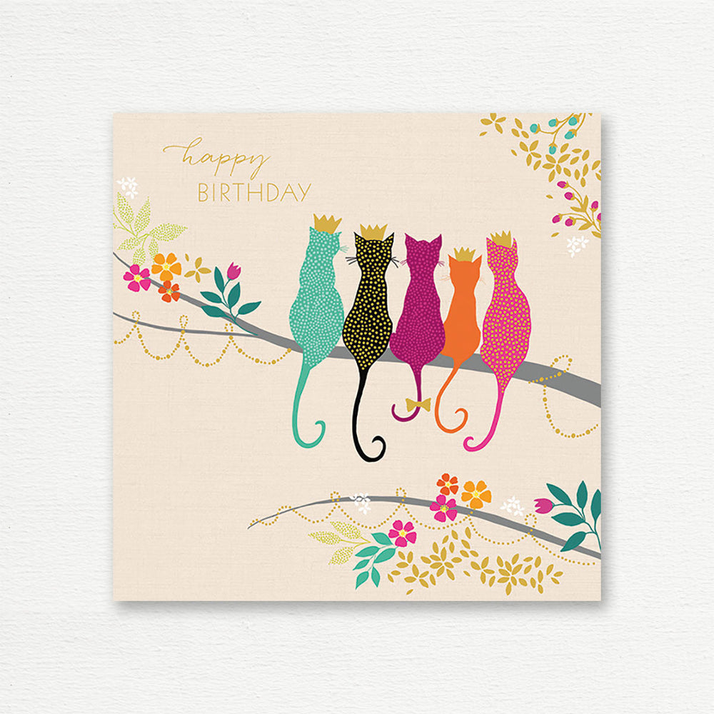 BIRTHDAY CARD <br> Five Crown Cats