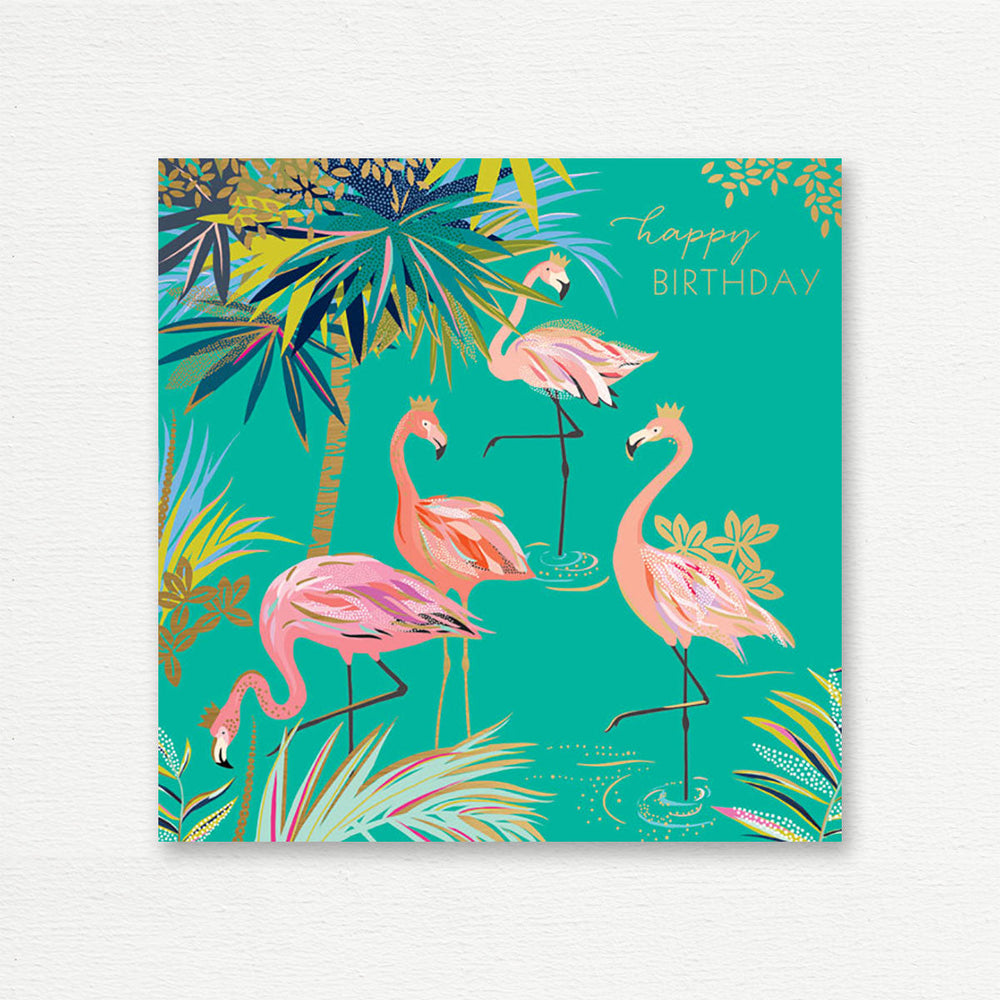 BIRTHDAY CARD <br> A Flock of Flamingos