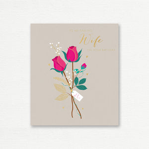 BIRTHDAY CARD <br> Darling Wife Roses