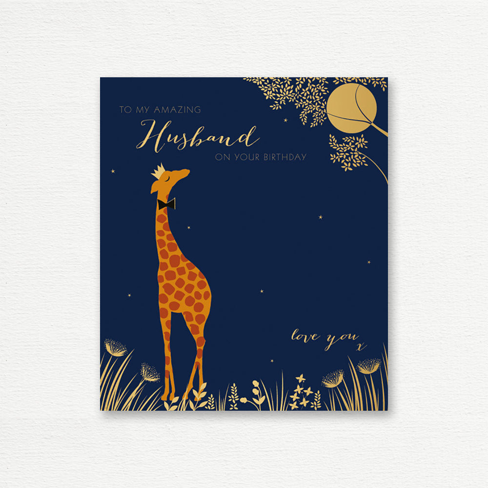 BIRTHDAY CARD <br> Amazing Husband Girafffe