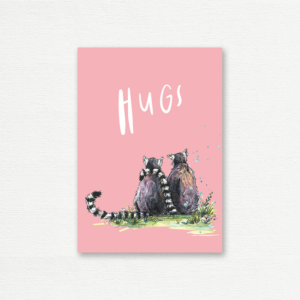 EVERYDAY CARD <br> Hugs Lemurs