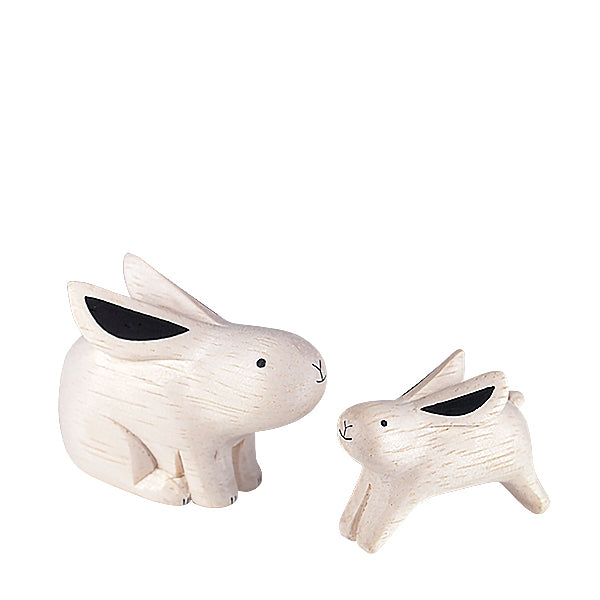 Polepole Handcrafted Wooden Animals (Parent-child Set): Rabbit