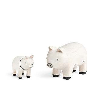 Polepole Handcrafted  Wooden Animals (Parent-child Set): Pig