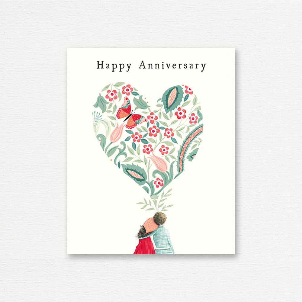ANNIVERSARY CARD <br> Happy Anniversary Floral Heart