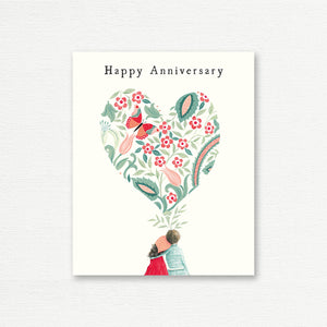 ANNIVERSARY CARD <br> Happy Anniversary Floral Heart