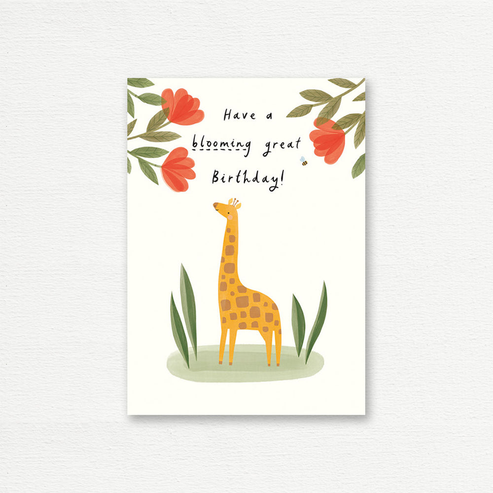 BIRTHDAY CARD <br> Blooming Great Birthday Giraffe